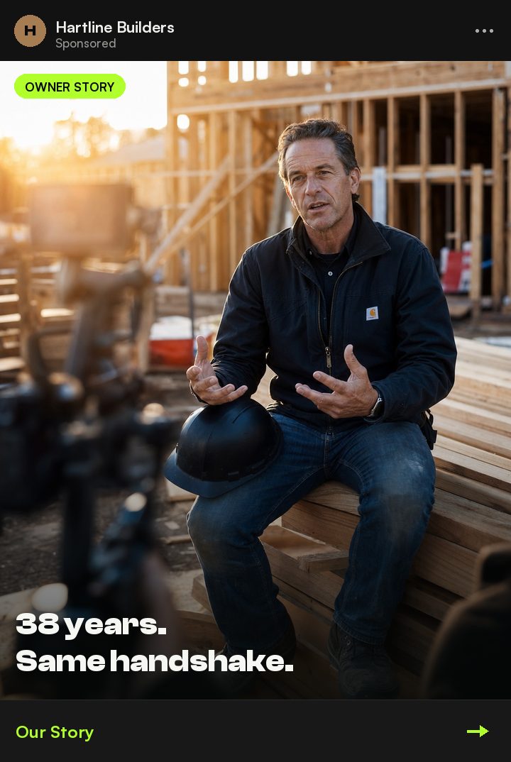 Owner story ad example by PELORA
